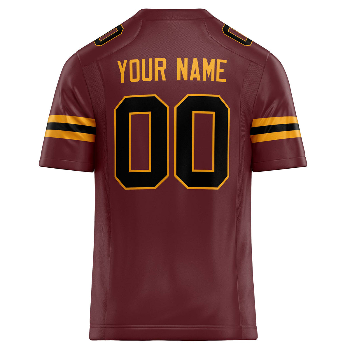 Custom Burgundy Black Solid Colour Football Jersey