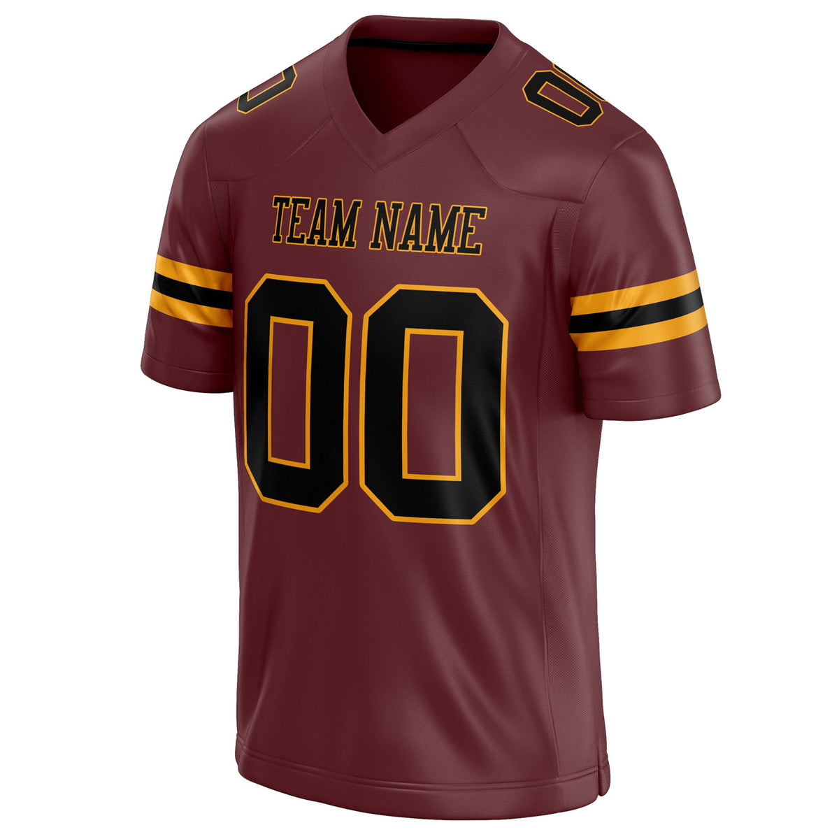 Custom Burgundy Black Solid Colour Football Jersey