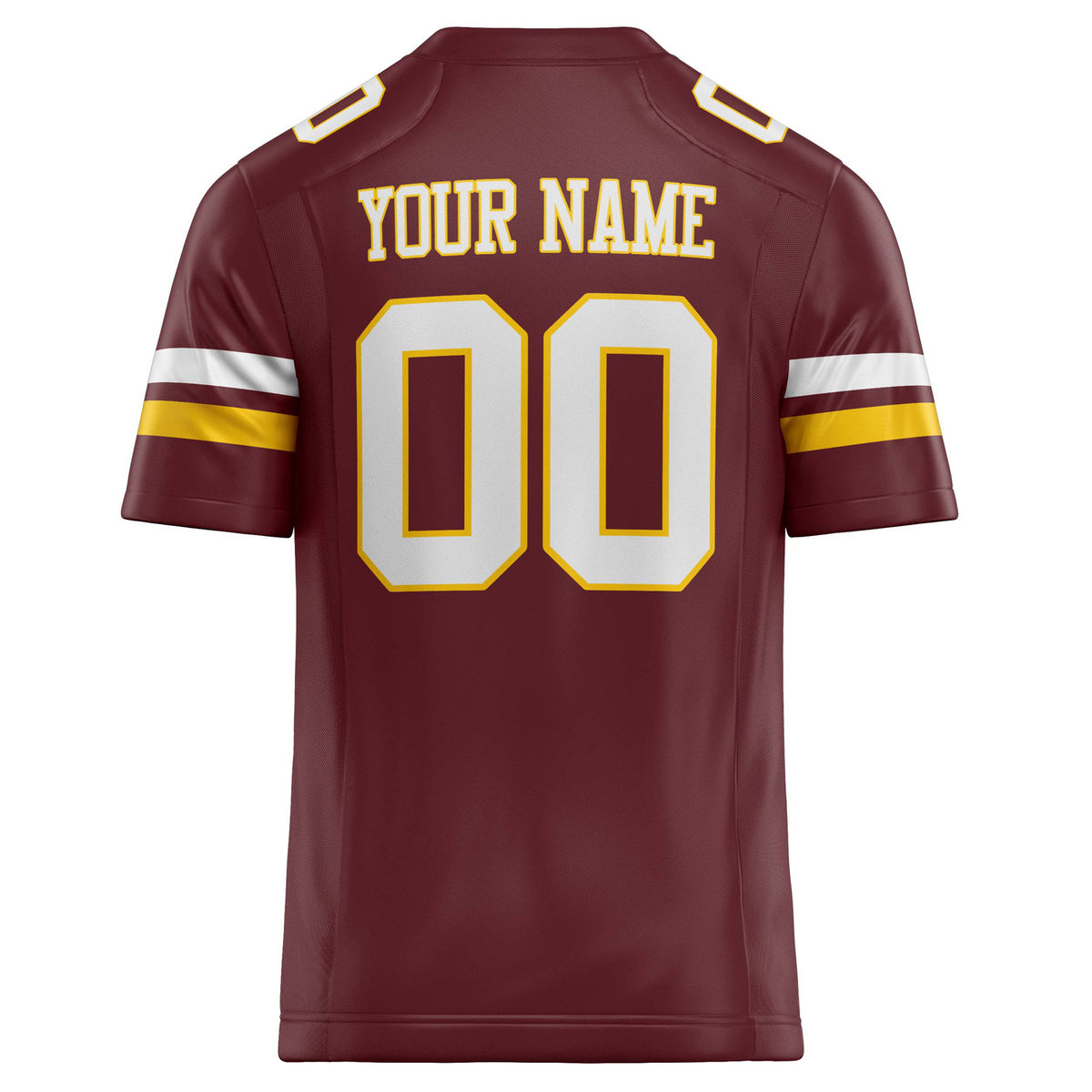 Custom Burgundy White Solid Colour Football Jersey