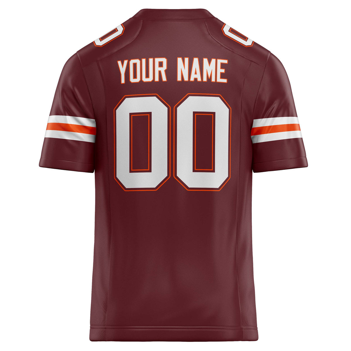 Custom Burgundy White Solid Colour Football Jersey