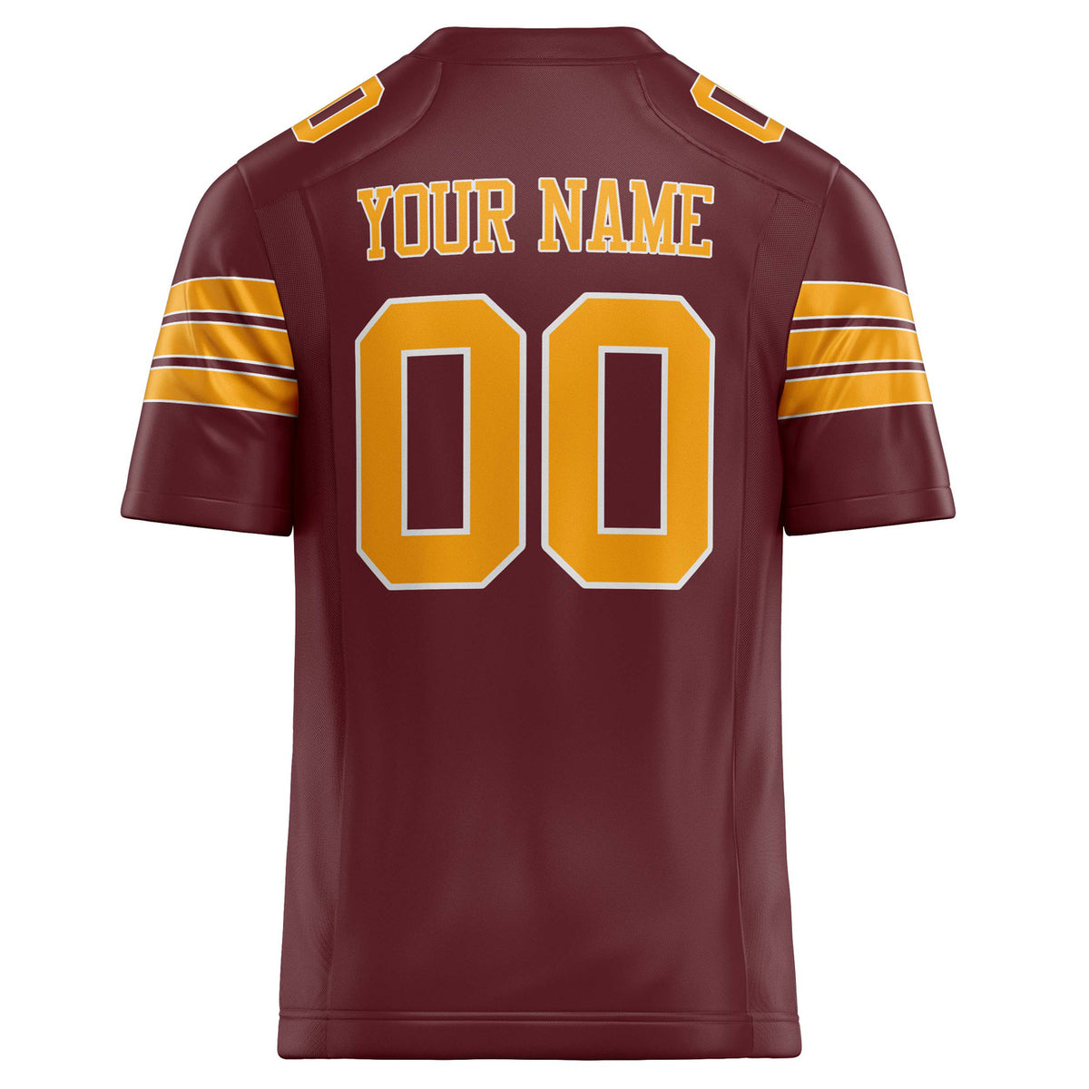 Custom Burgundy orange Solid Colour Football Jersey