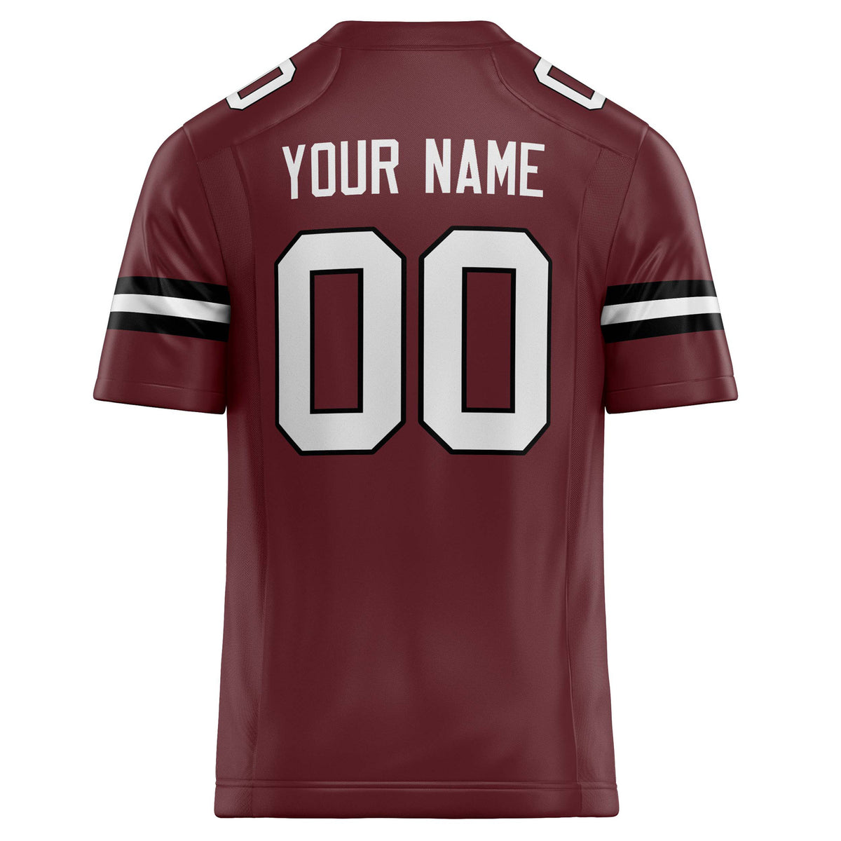 Custom Burgundy White Solid Colour Football Jersey