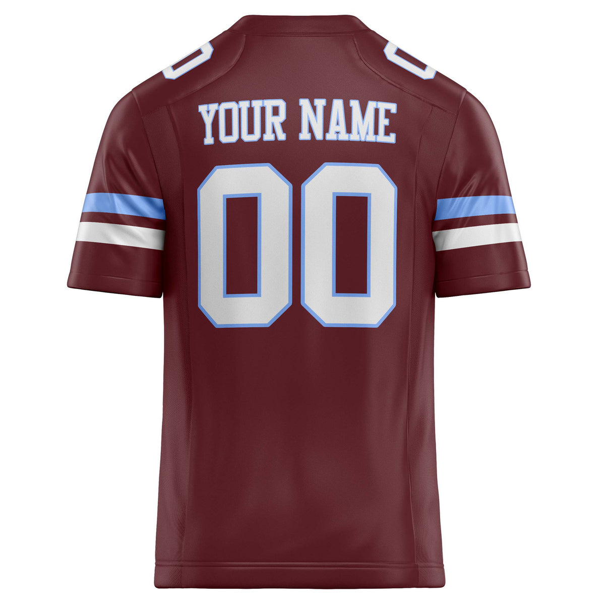 Custom Burgundy cream Solid Colour Football Jersey