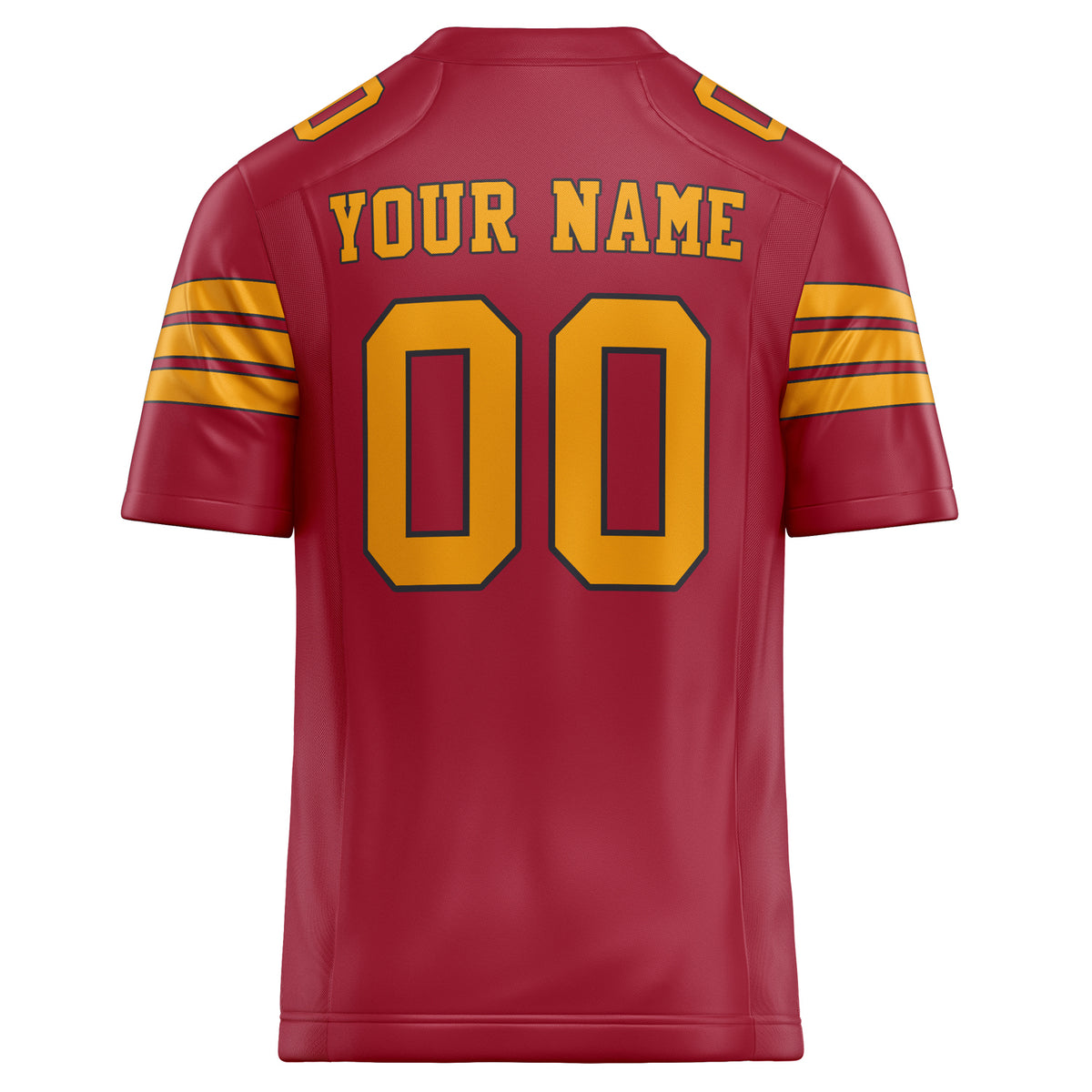 Custom Cardinal gold Solid Colour Football Jersey