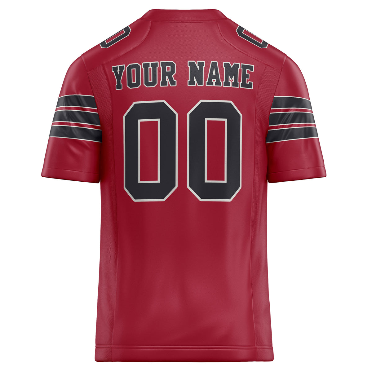 Custom Cardinal Black Solid Colour Football Jersey