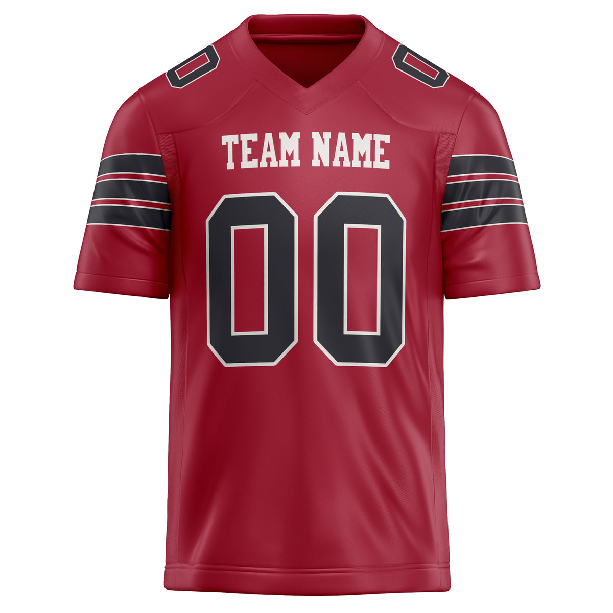 Custom Cardinal Black Solid Colour Football Jersey