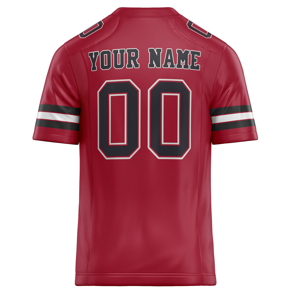 Custom Cardinal Black Solid Colour Football Jersey