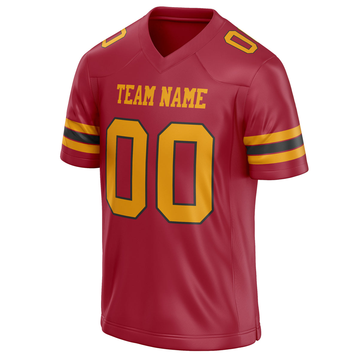 Custom Cardinal gold Solid Colour Football Jersey