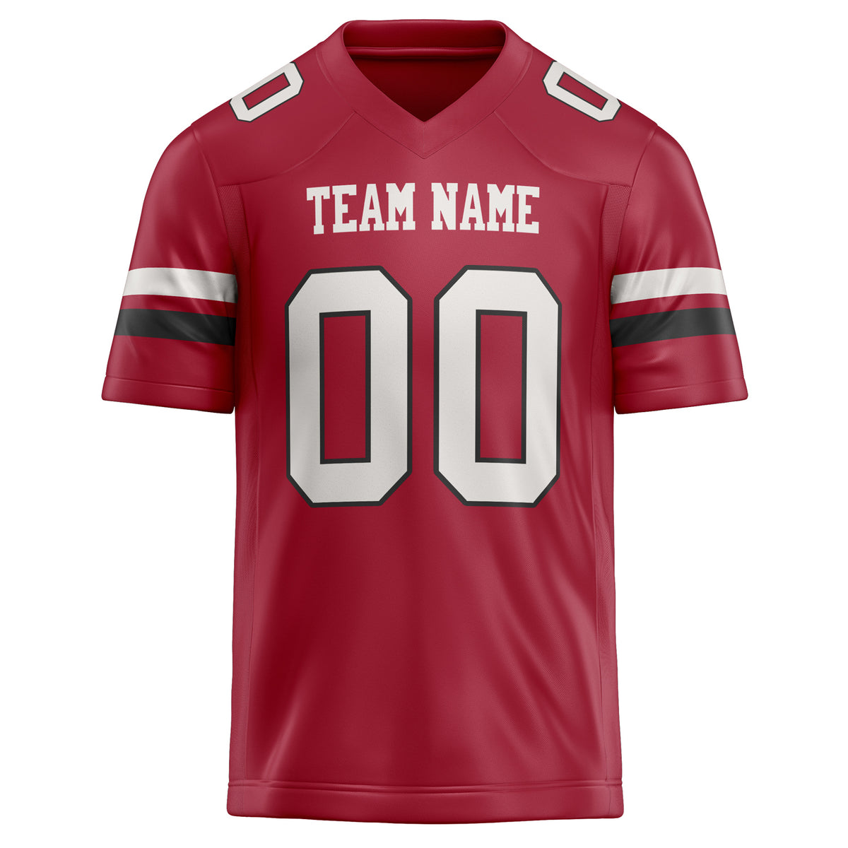 Custom Cardinal White Solid Colour Football Jersey