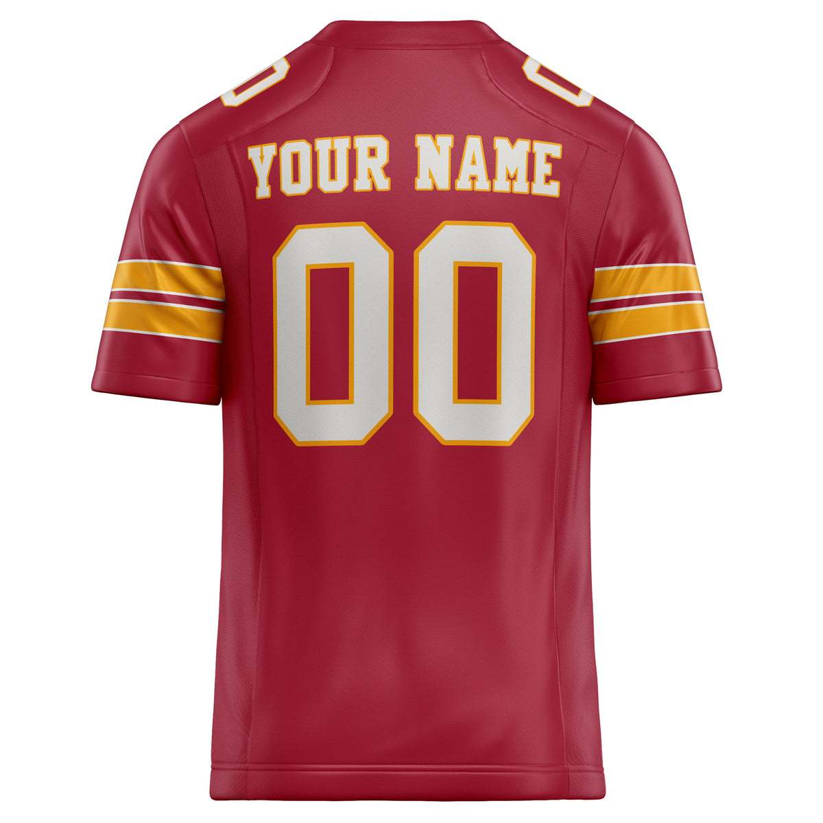 Custom Cardinal White Solid Colour Football Jersey