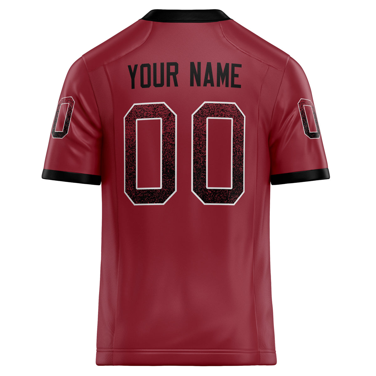 Custom Cardinal Black Solid Colour Football Jersey