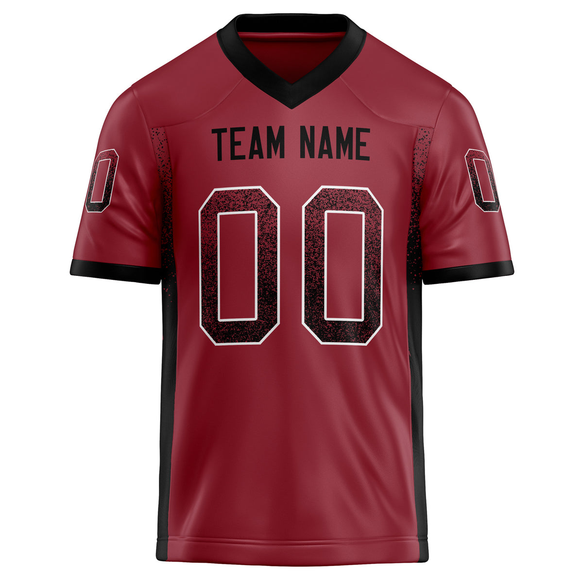 Custom Cardinal Black Solid Colour Football Jersey