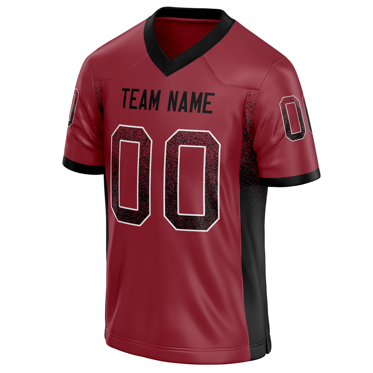 Custom Cardinal Black Solid Colour Football Jersey