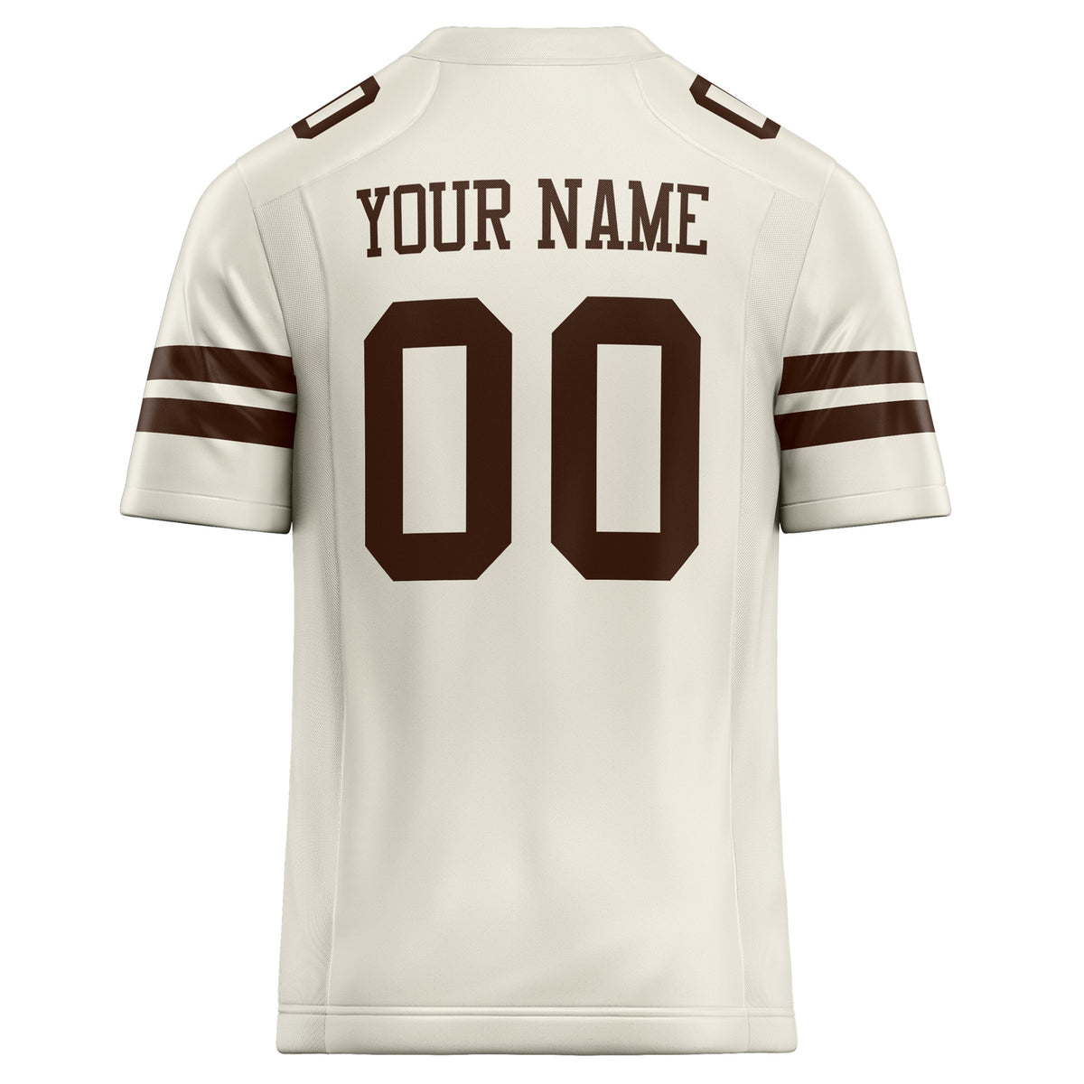 Custom Cream brown Solid Colour Football Jersey