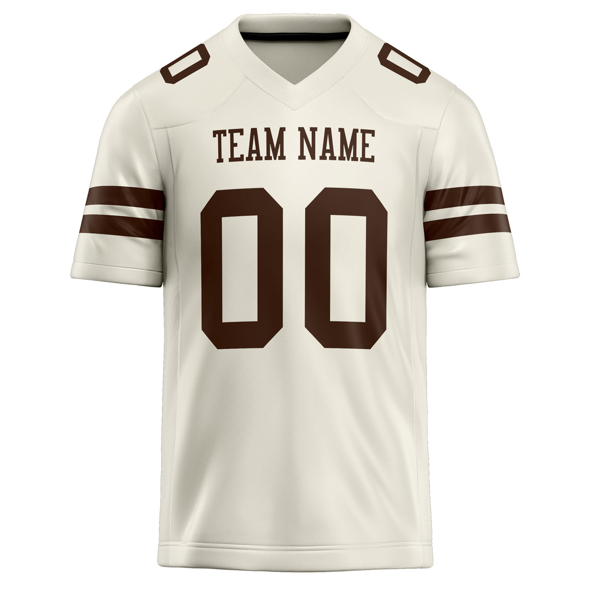 Custom Cream brown Solid Colour Football Jersey