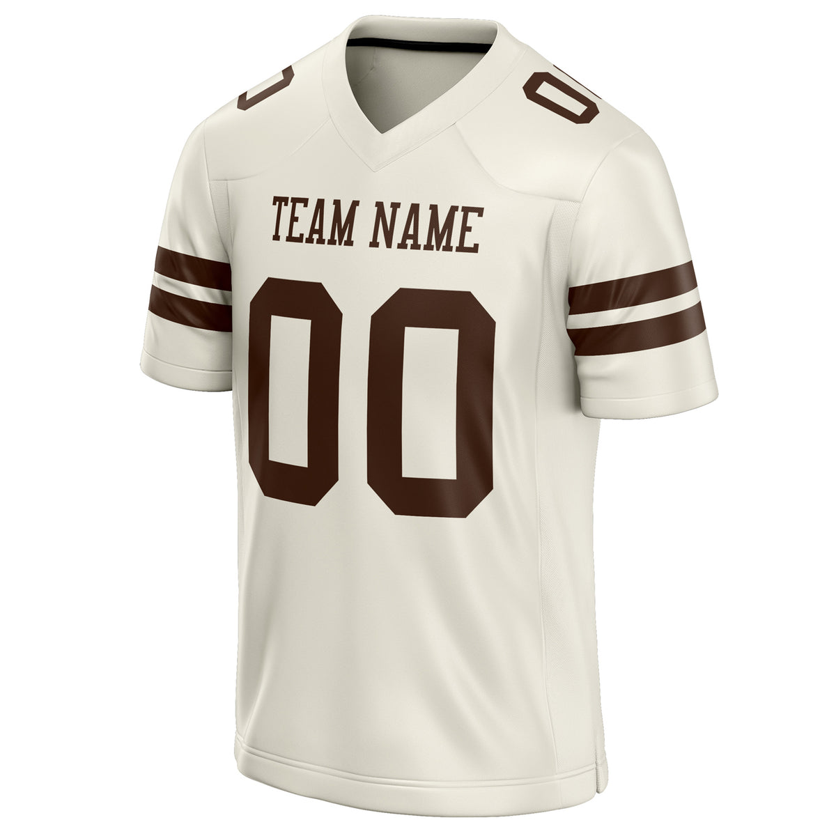 Custom Cream brown Solid Colour Football Jersey