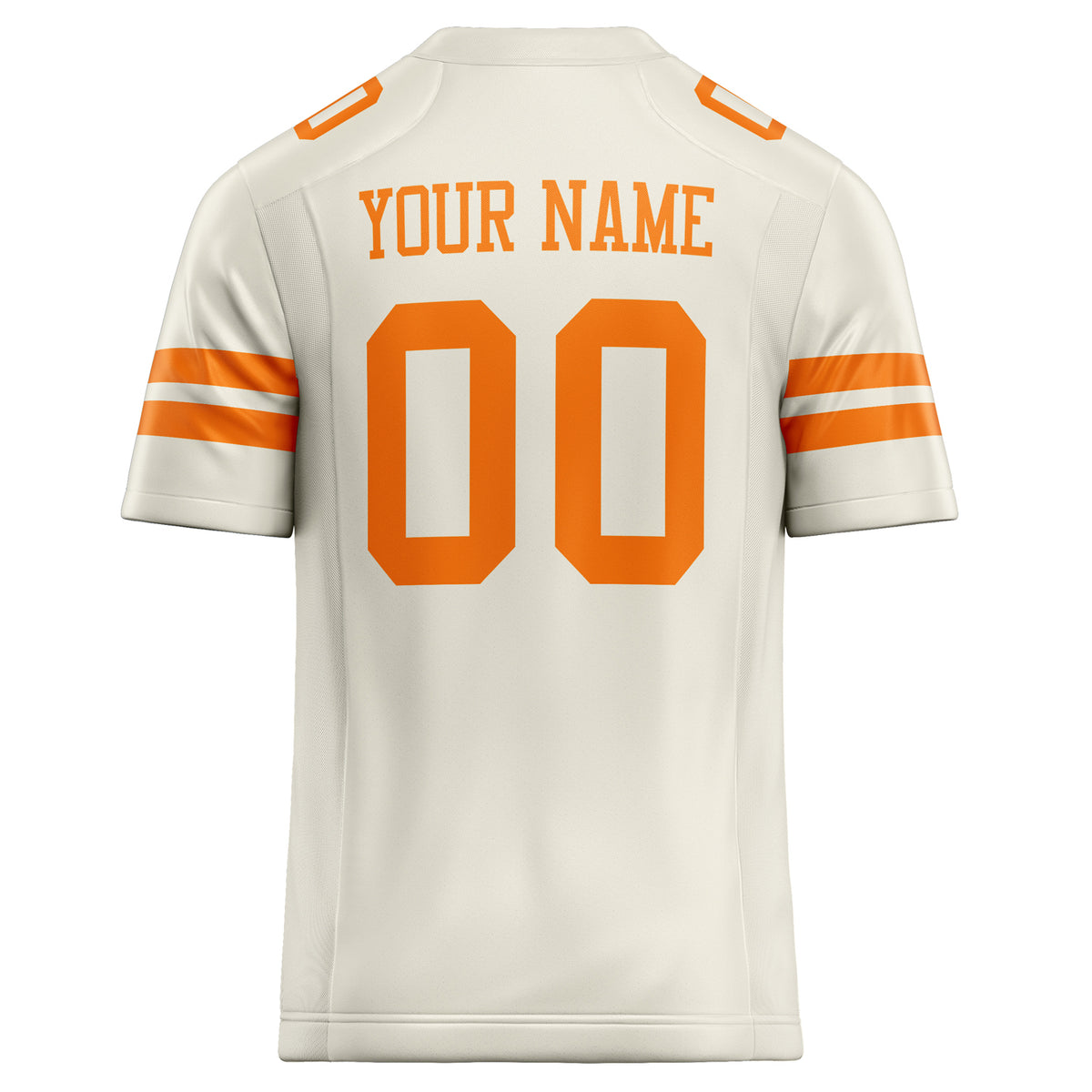 Custom Cream orange Solid Colour Football Jersey