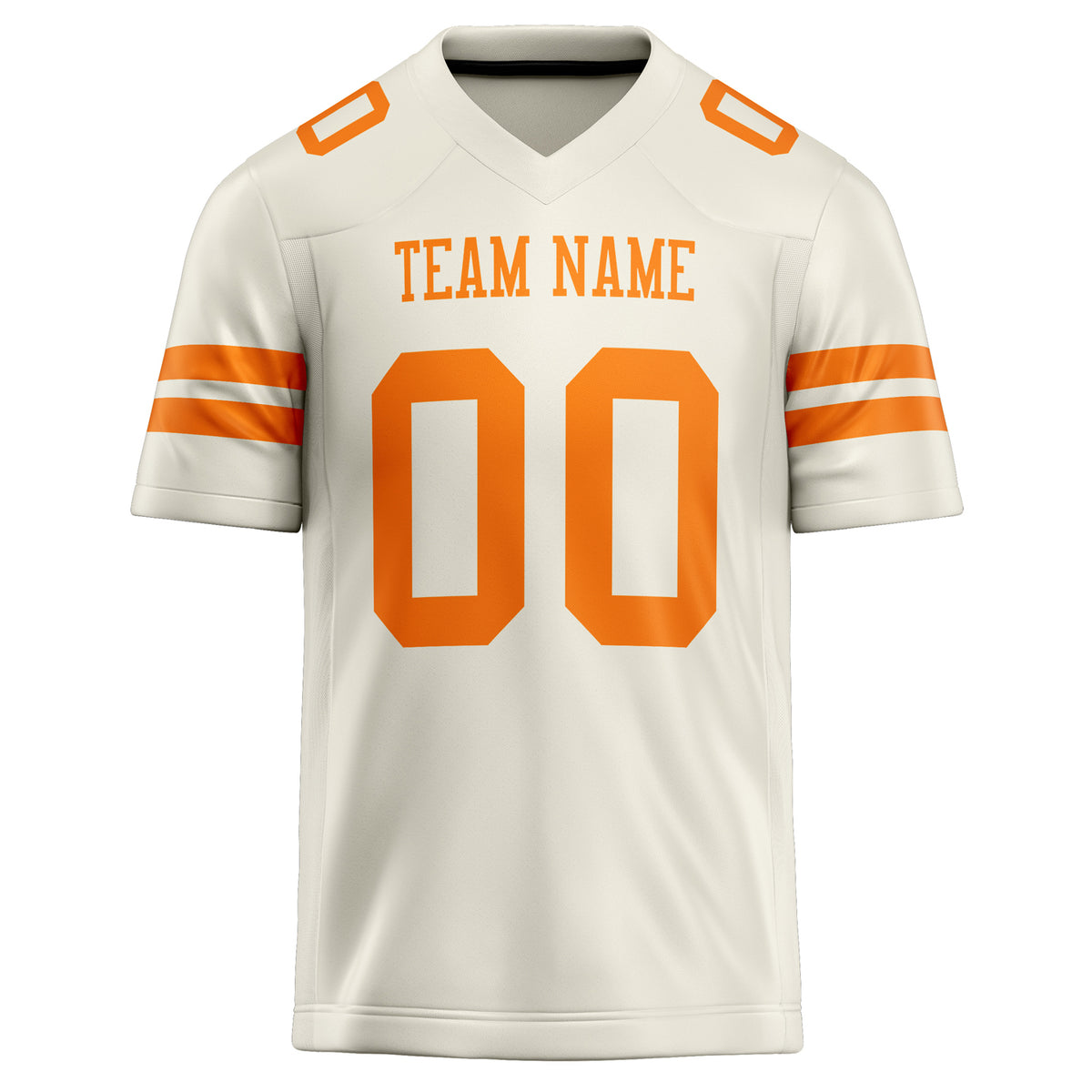 Custom Cream orange Solid Colour Football Jersey