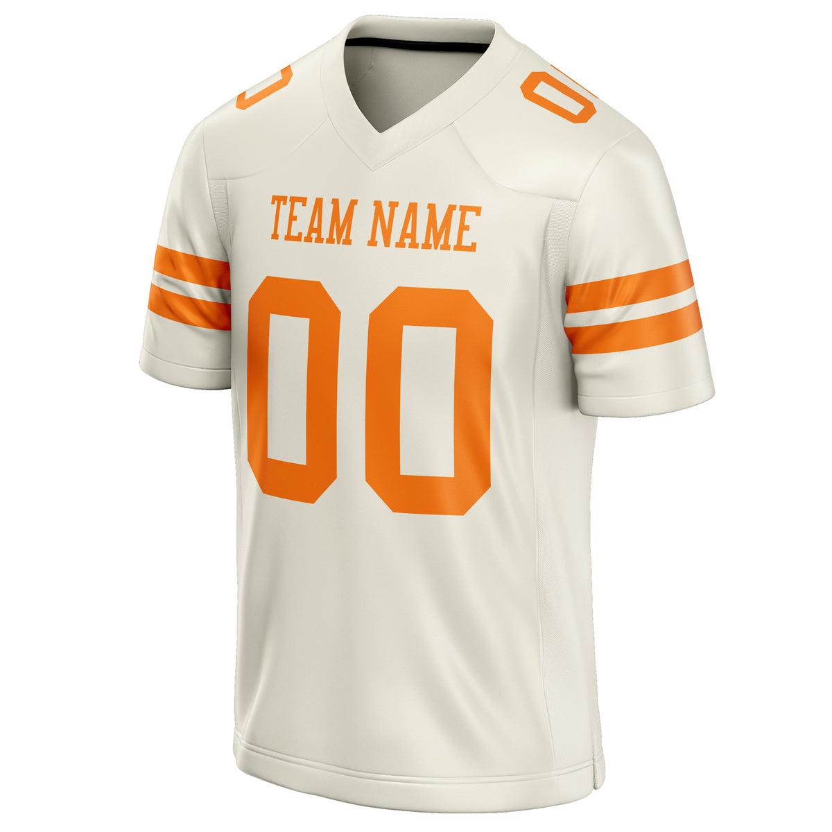 Custom Cream orange Solid Colour Football Jersey