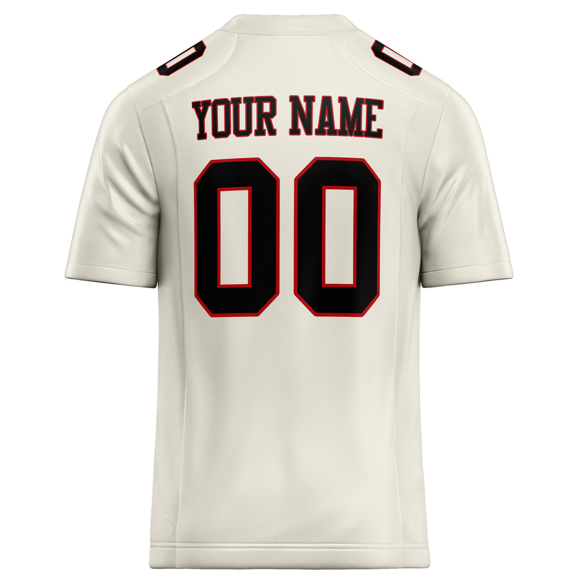 Custom Cream Black Solid Colour Football Jersey