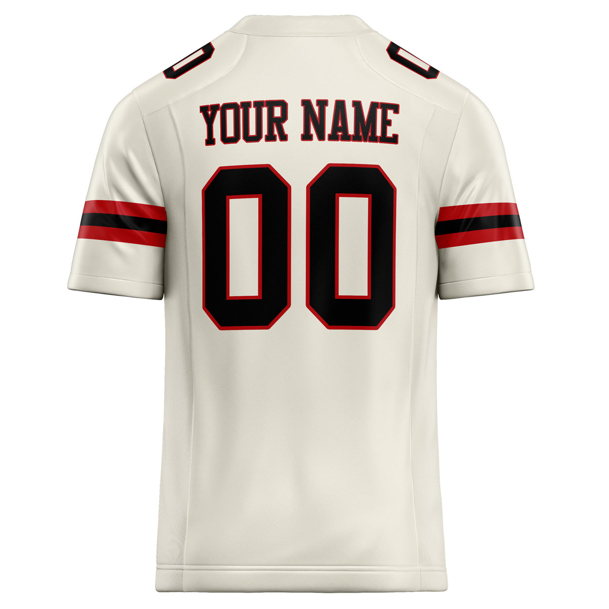 Custom Cream Black Solid Colour Football Jersey