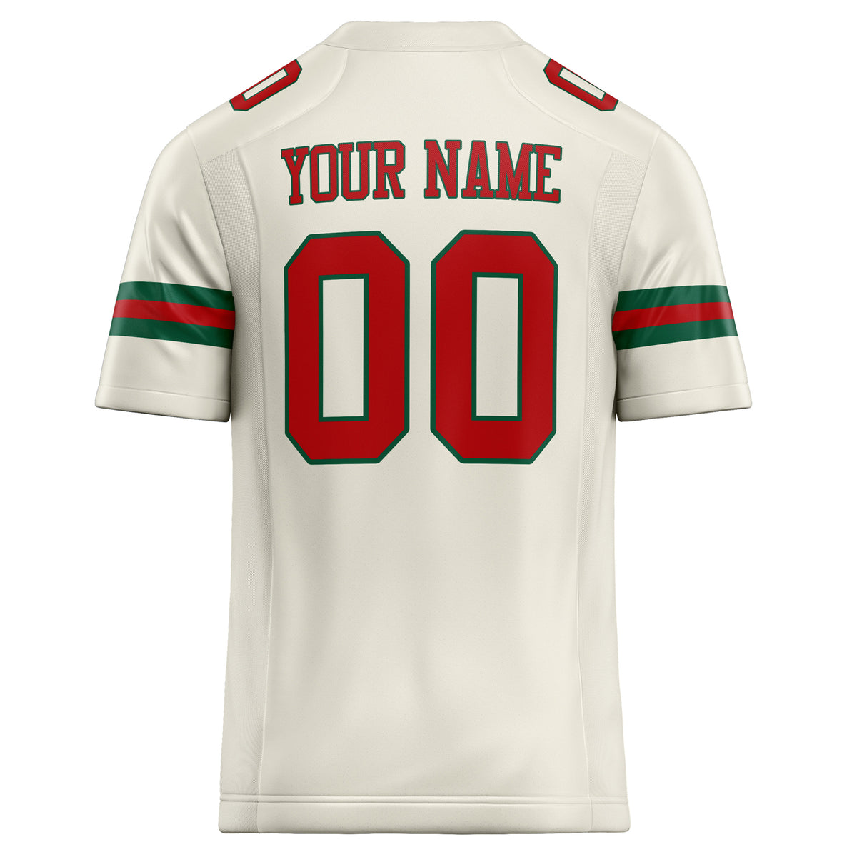 Custom Cream red Solid Colour Football Jersey