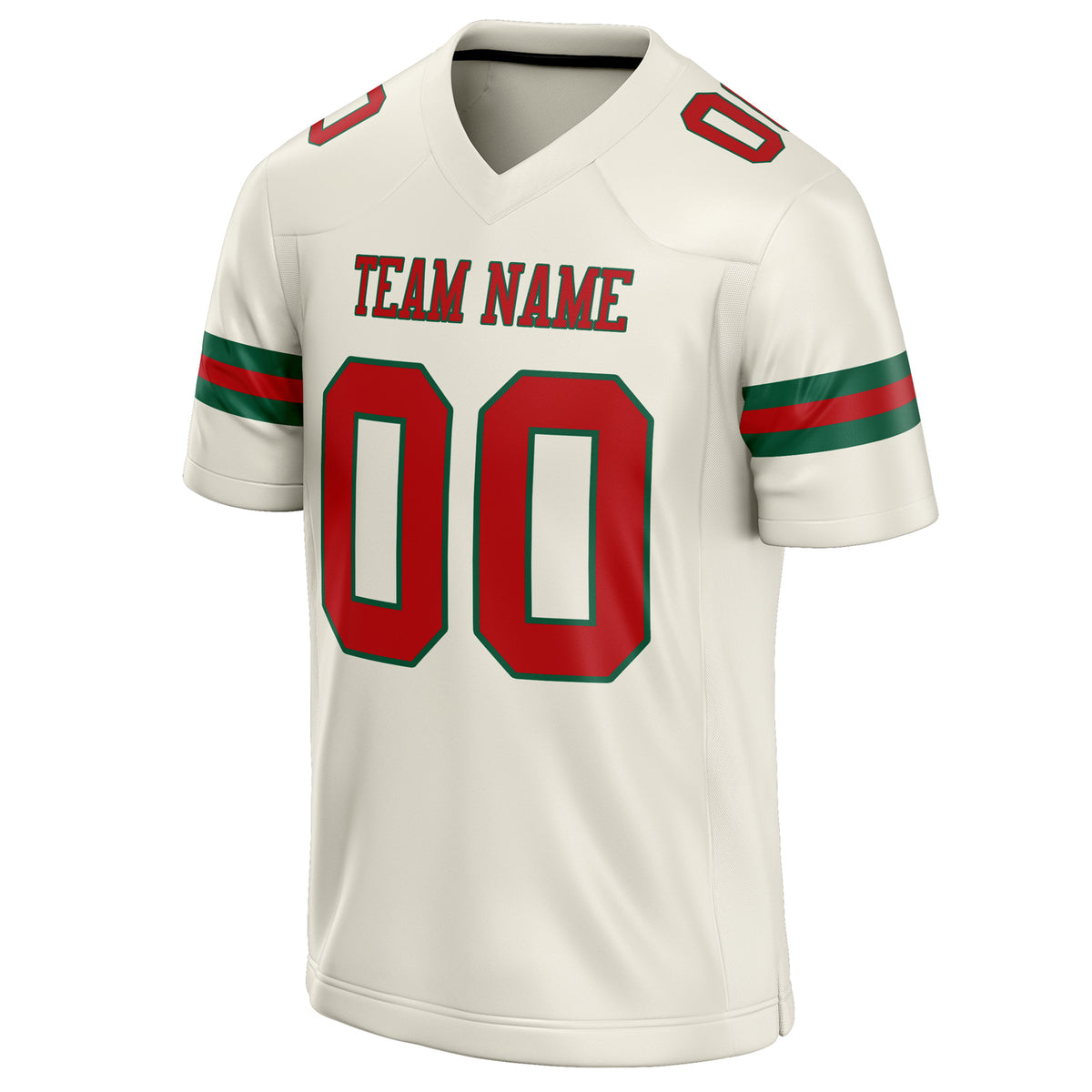 Custom Cream red Solid Colour Football Jersey