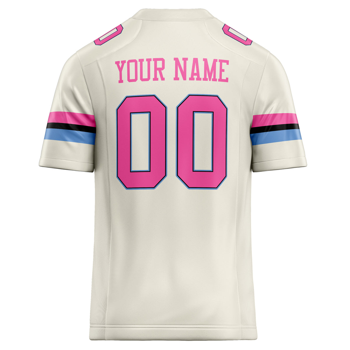 Custom Cream pink Solid Colour Football Jersey