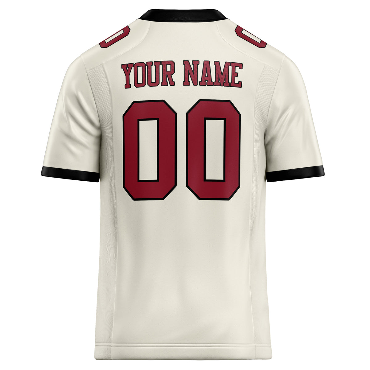 Custom Cream maroon Solid Colour Football Jersey