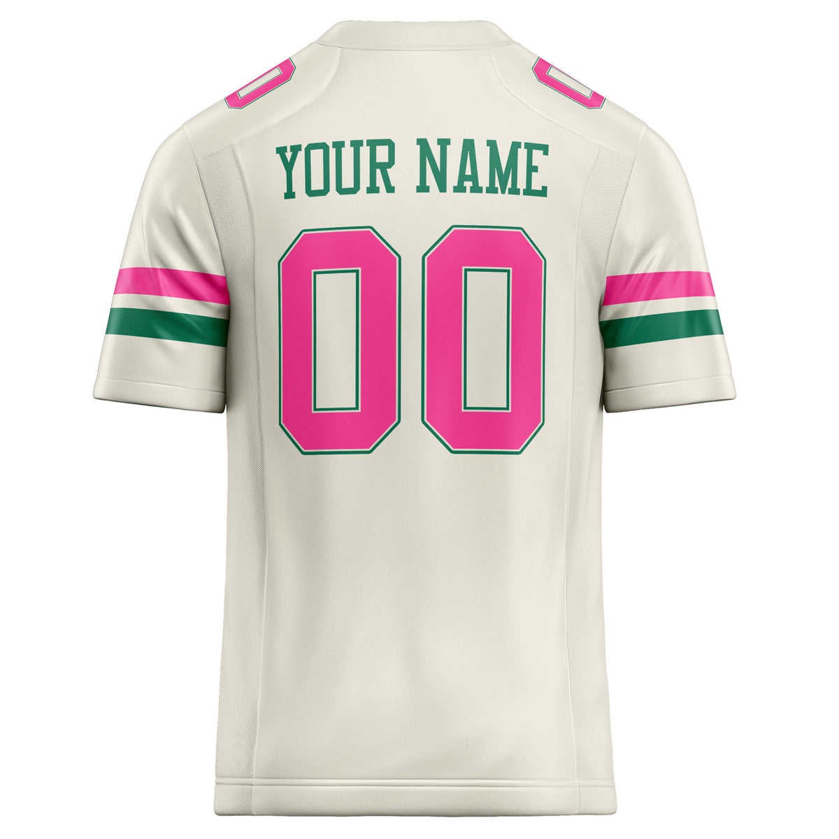 Custom Cream pink Solid Colour Football Jersey