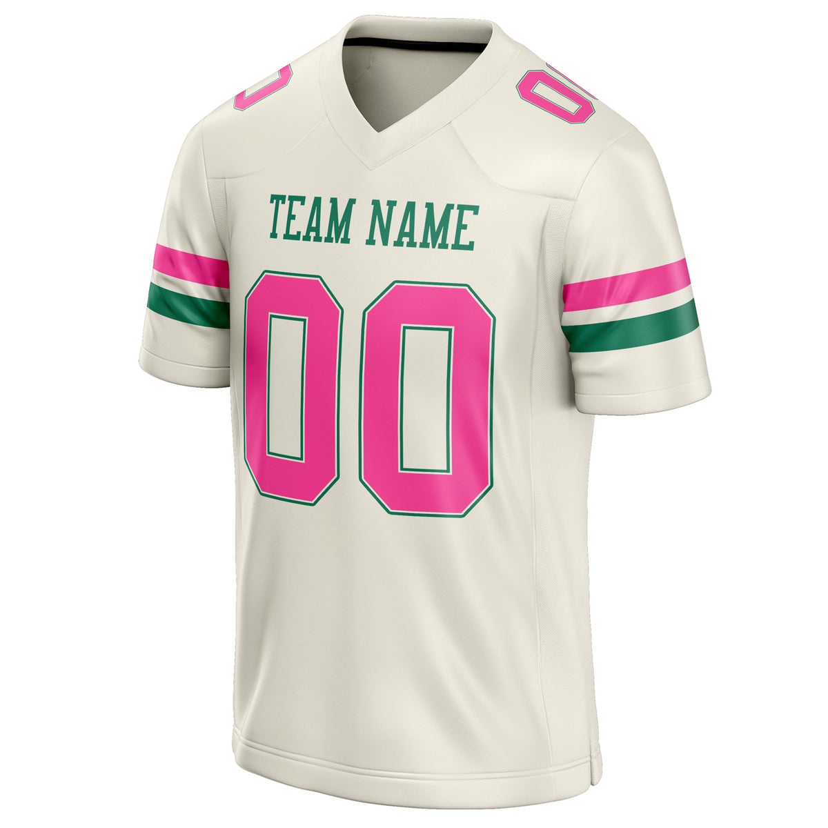 Custom Cream pink Solid Colour Football Jersey