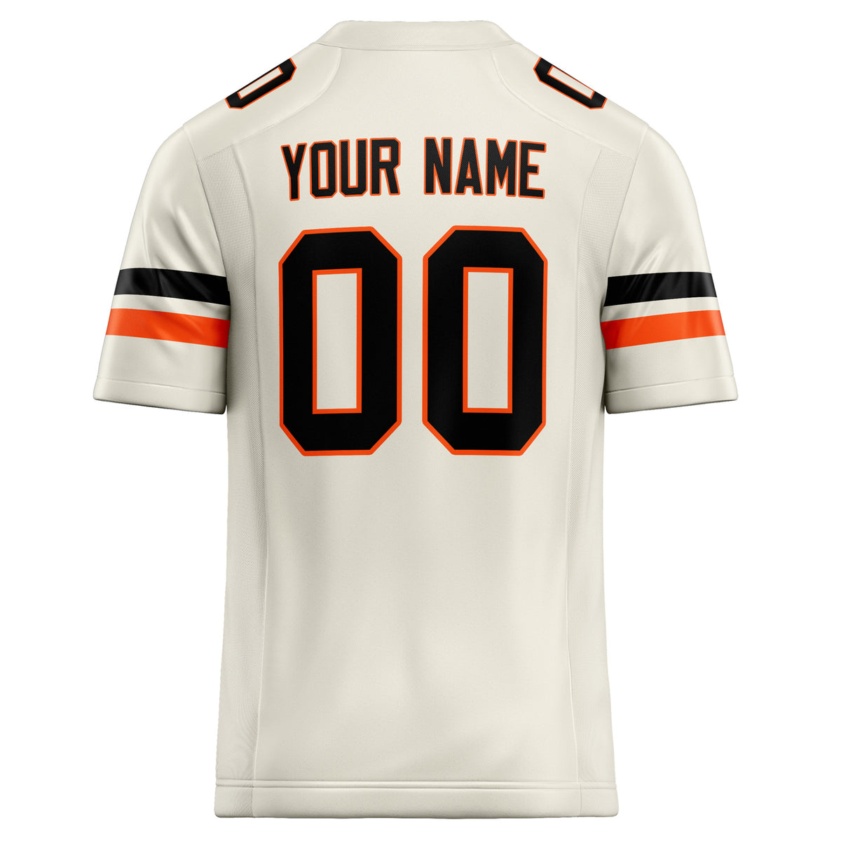 Custom Cream Black Solid Colour Football Jersey