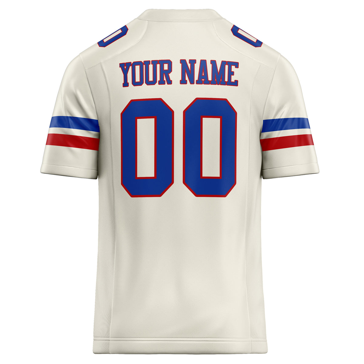 Custom Cream royal Solid Colour Football Jersey