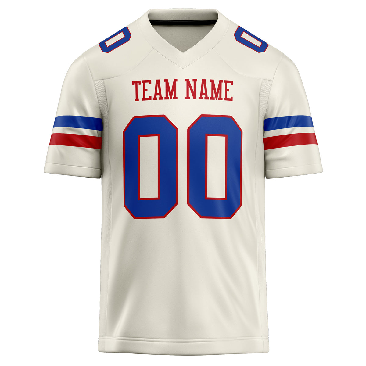 Custom Cream royal Solid Colour Football Jersey