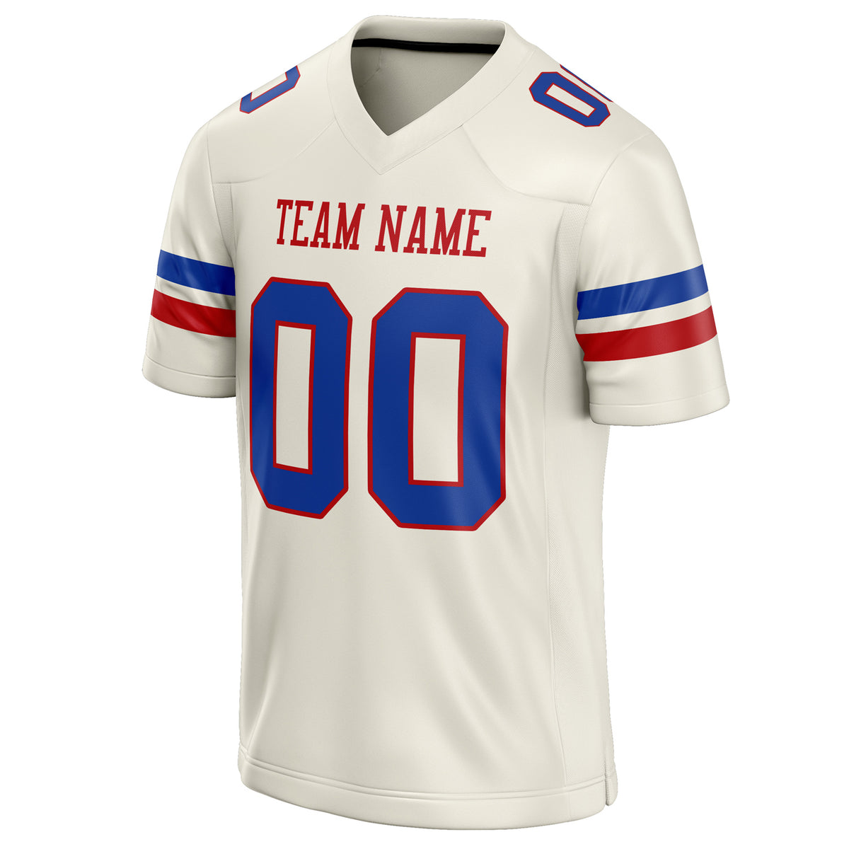 Custom Cream royal Solid Colour Football Jersey