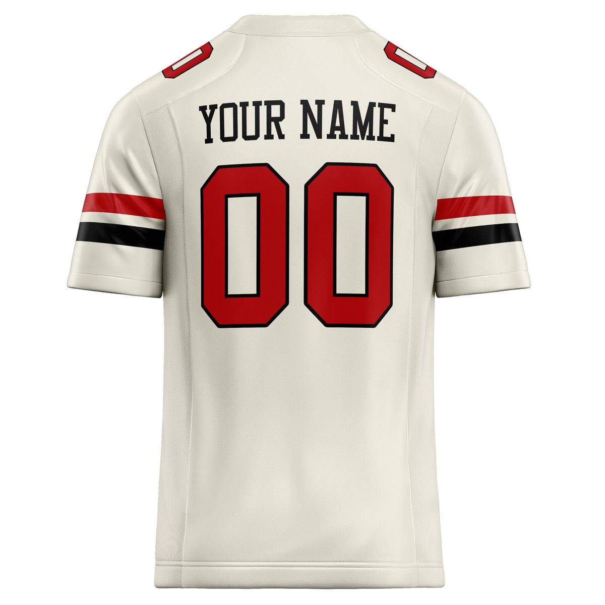 Custom Cream red Solid Colour Football Jersey