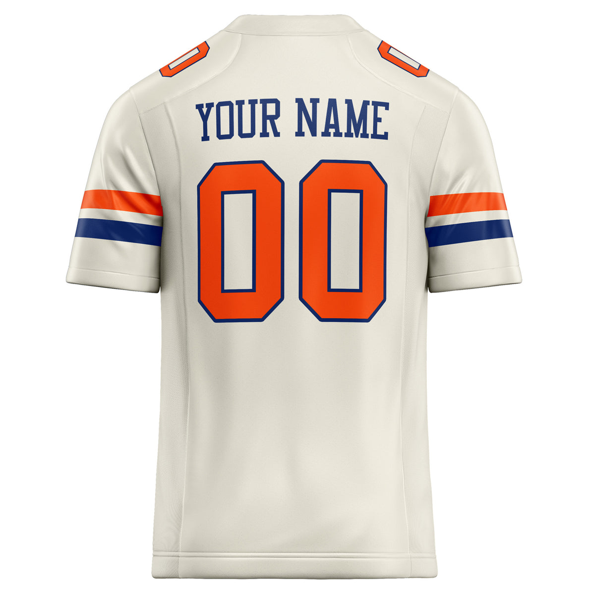 Custom Cream orange Solid Colour Football Jersey