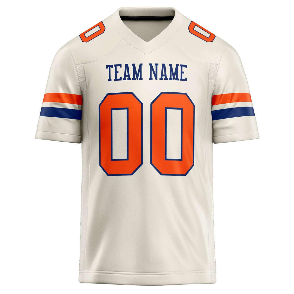 Custom Cream orange Solid Colour Football Jersey