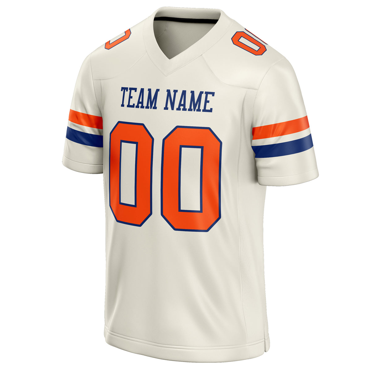 Custom Cream orange Solid Colour Football Jersey