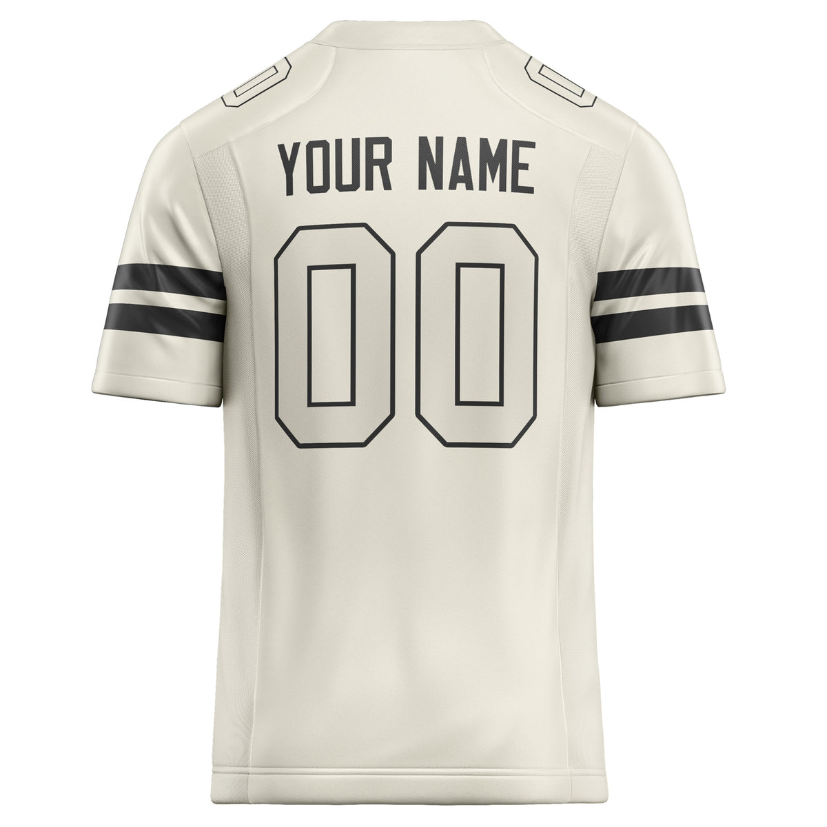 Custom Cream gray Solid Colour Football Jersey