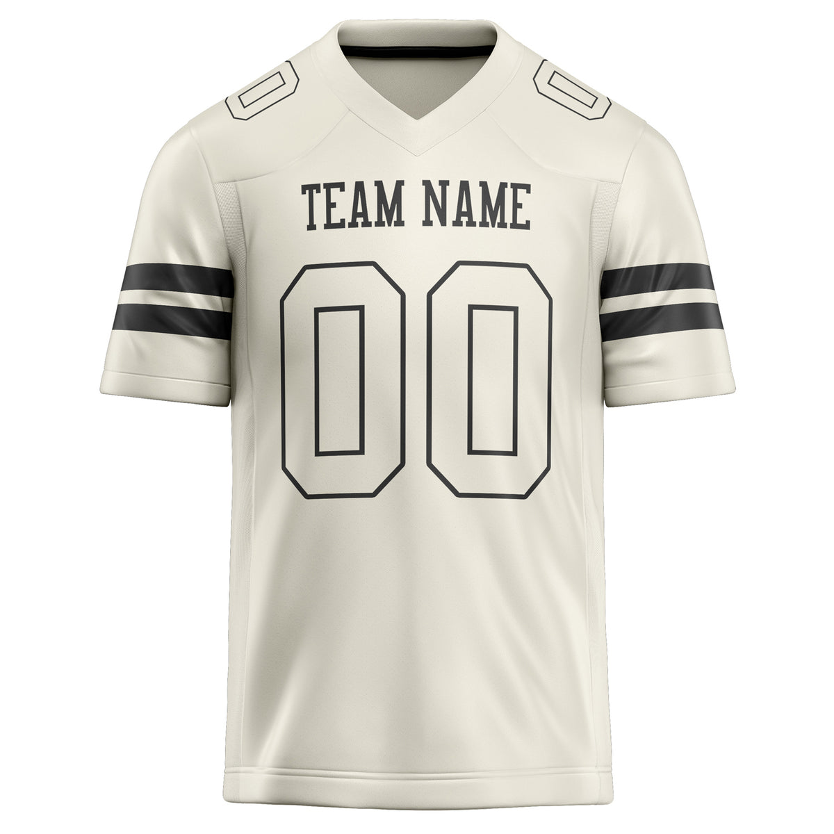 Custom Cream gray Solid Colour Football Jersey