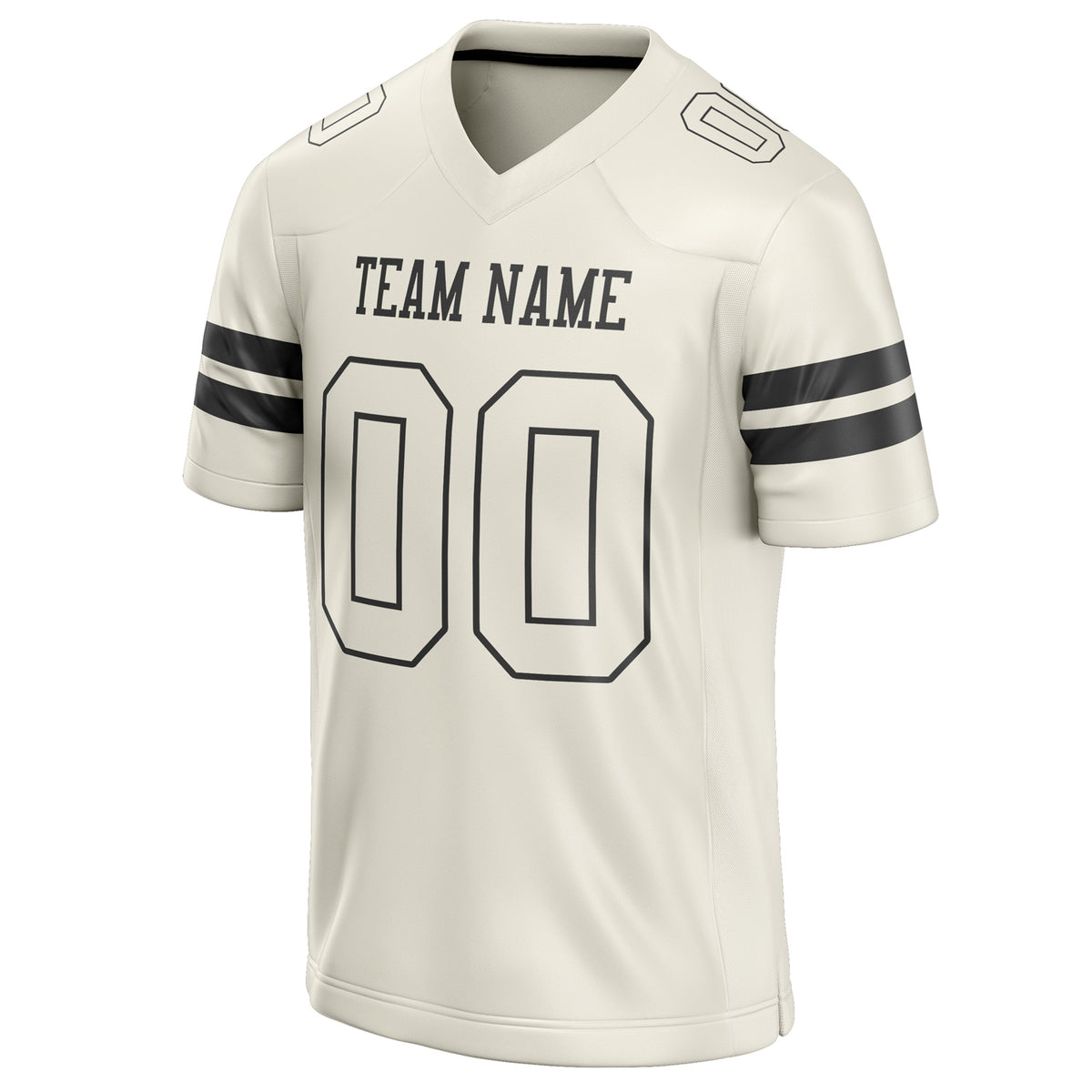 Custom Cream gray Solid Colour Football Jersey