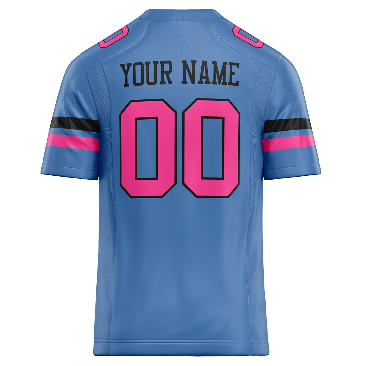 Custom Electric Blue pink Solid Colour Football Jersey