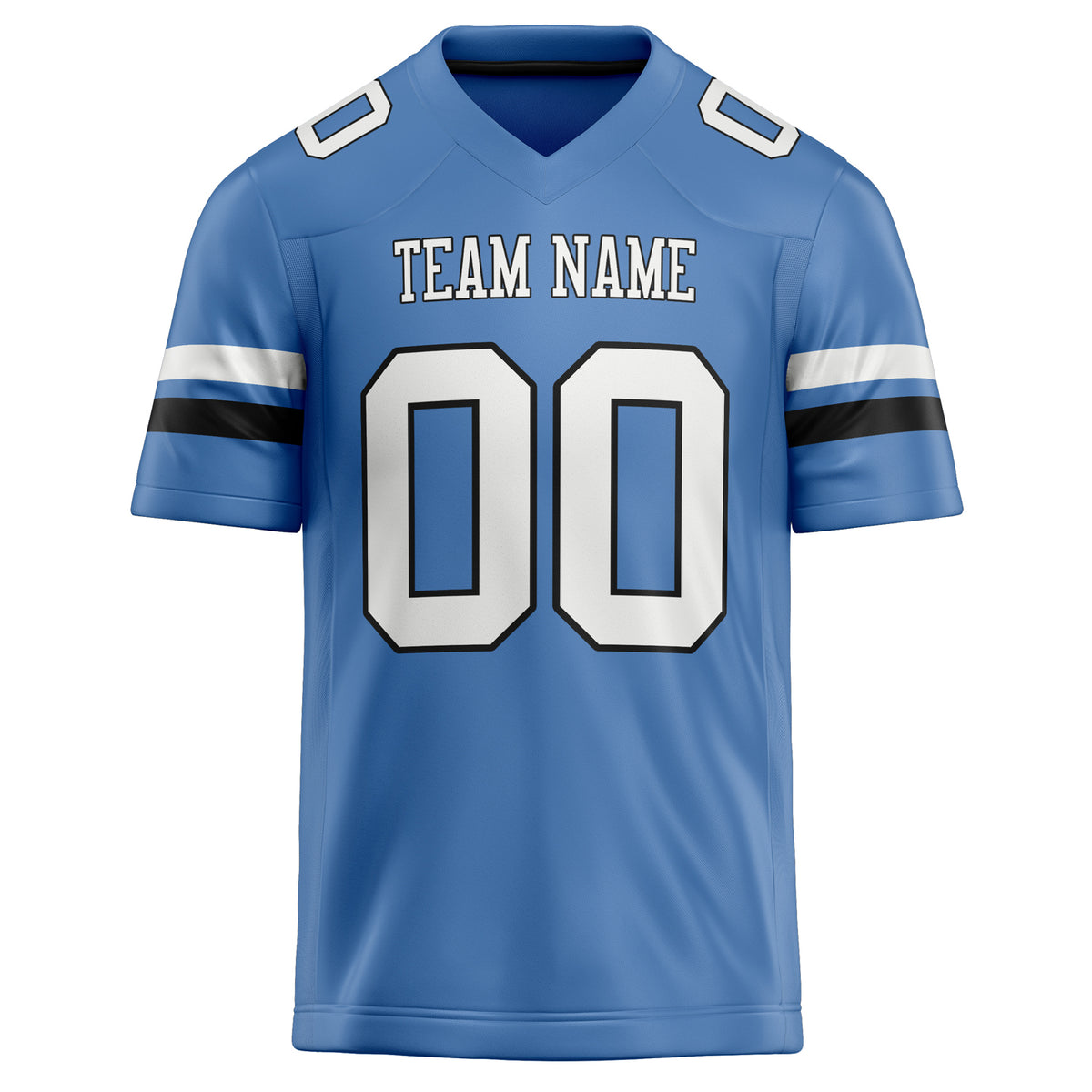 Custom Electric Blue White Solid Colour Football Jersey