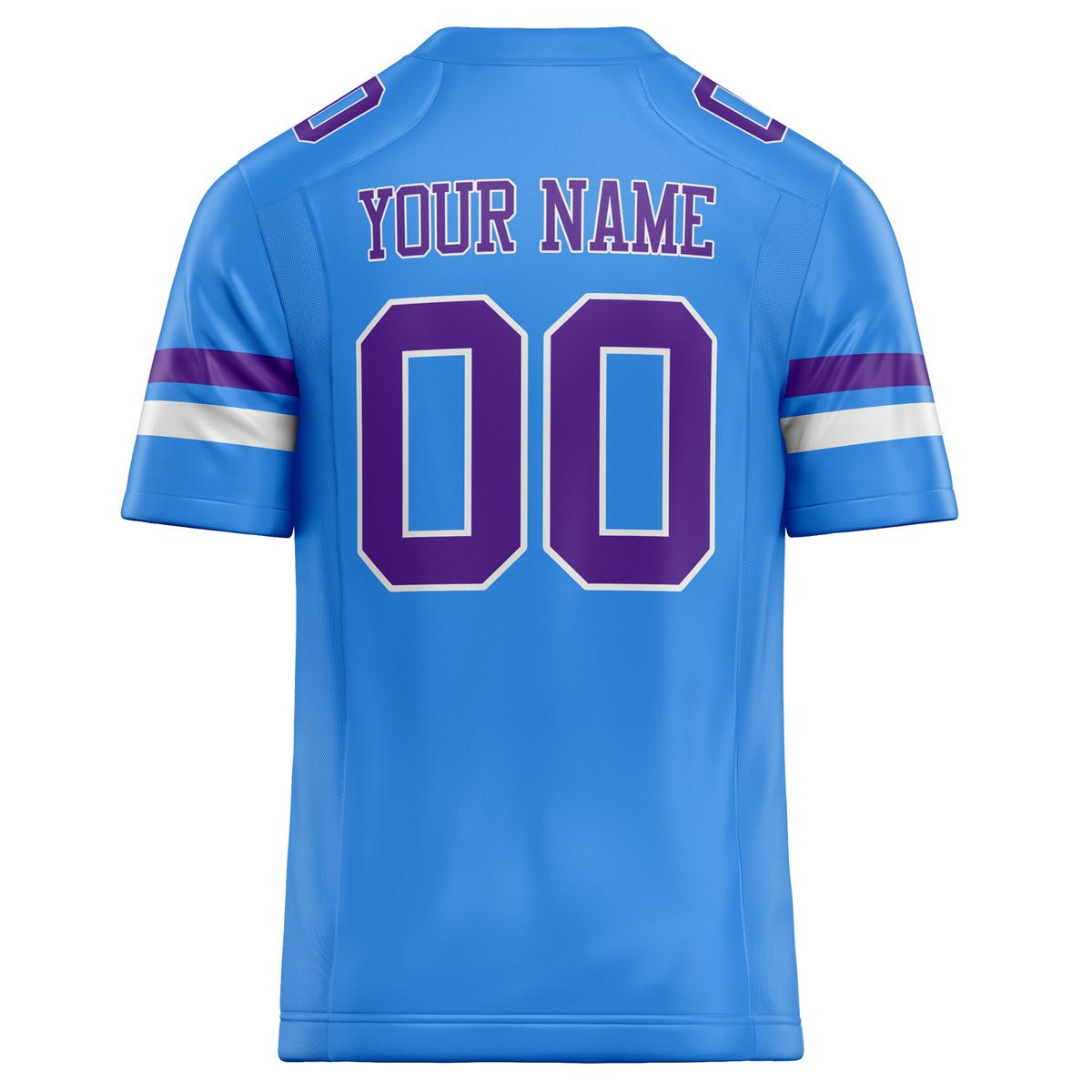 Custom Electric Blue Purple Solid Colour Football Jersey