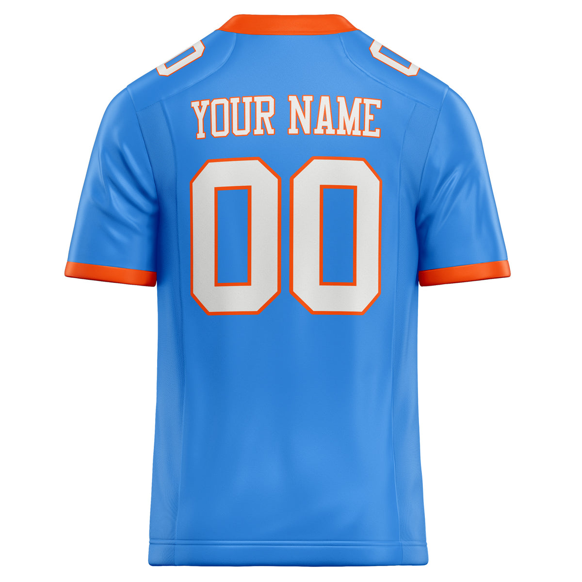 Custom Electric Blue White Solid Colour Football Jersey