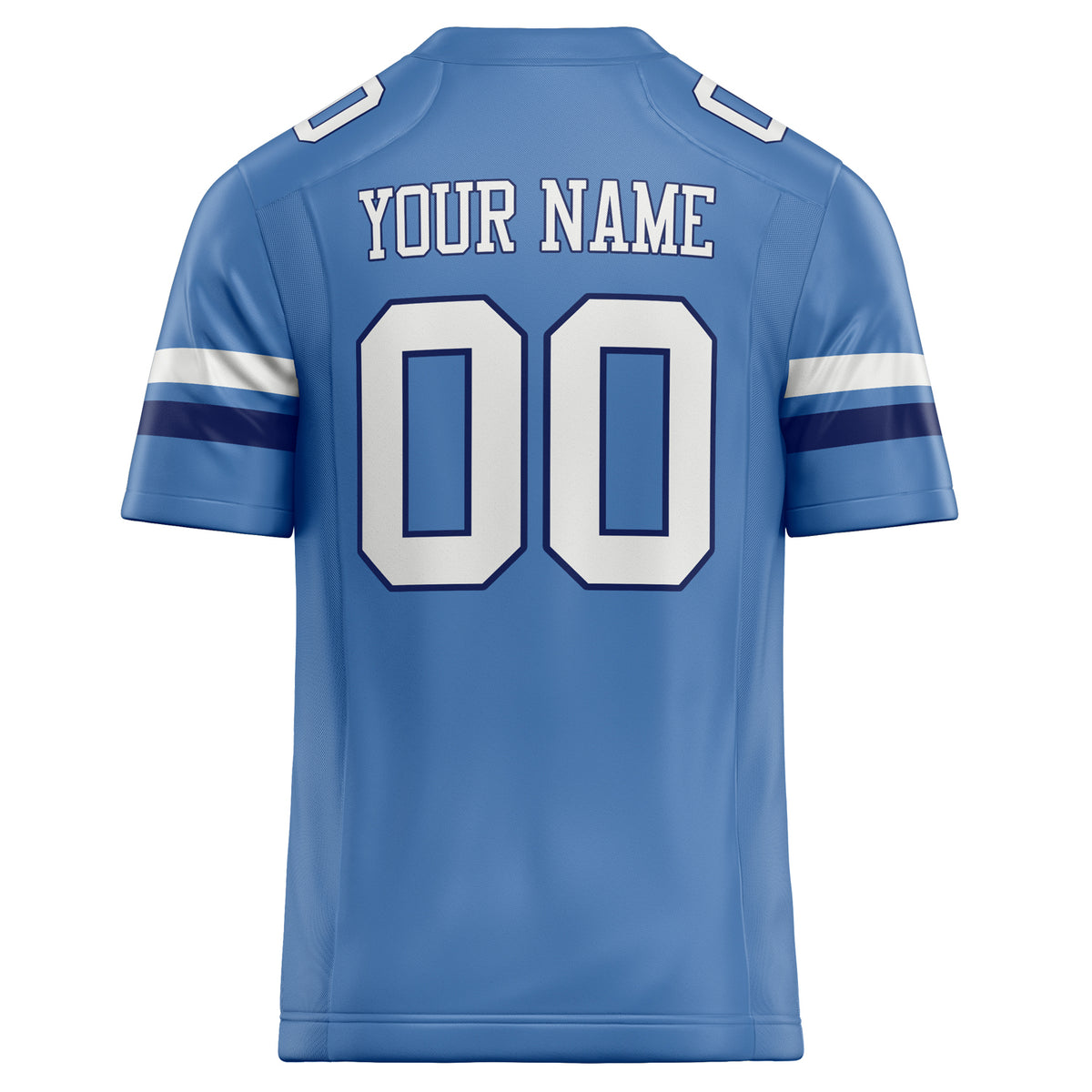 Custom Electric Blue White Solid Colour Football Jersey