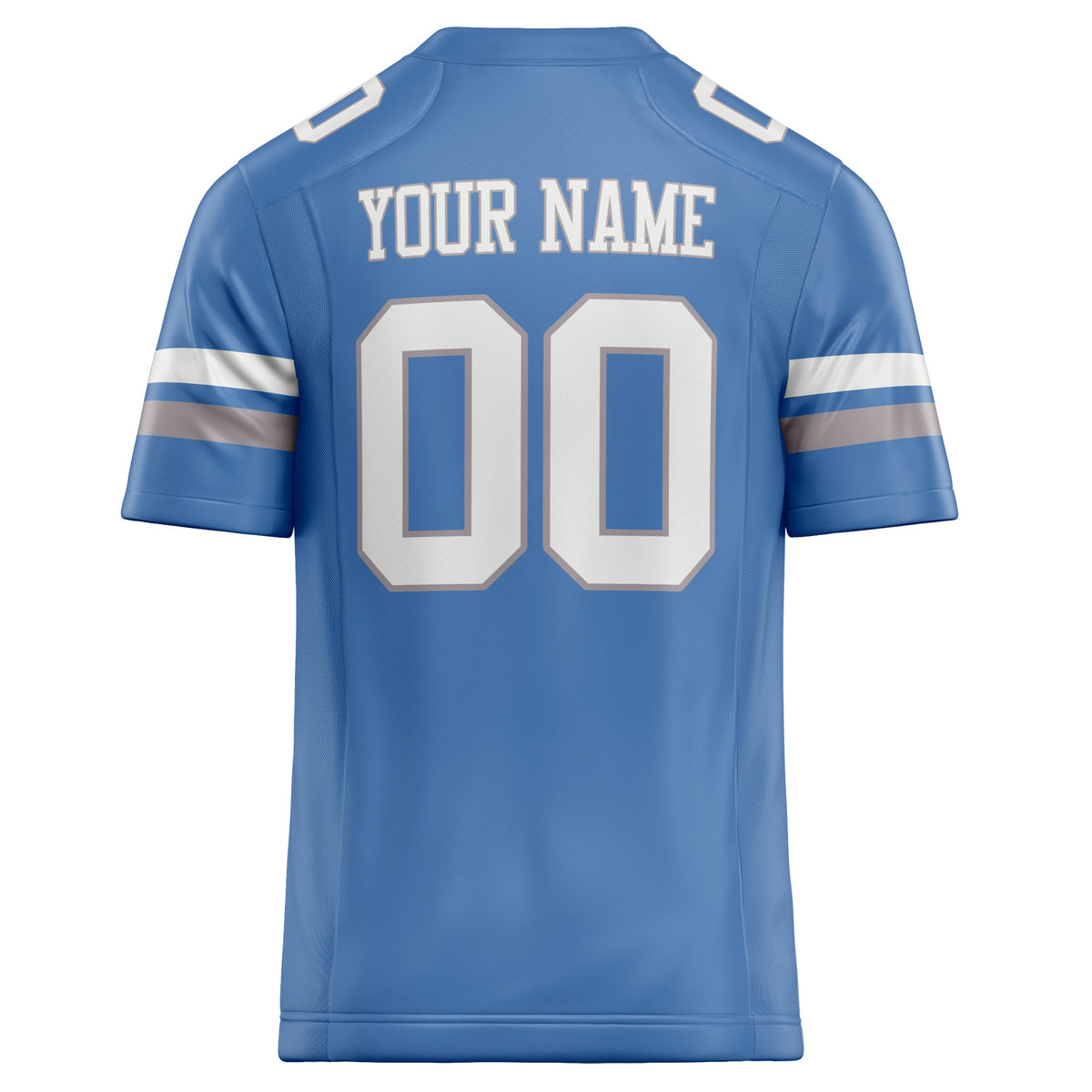 Custom Electric Blue White Solid Colour Football Jersey