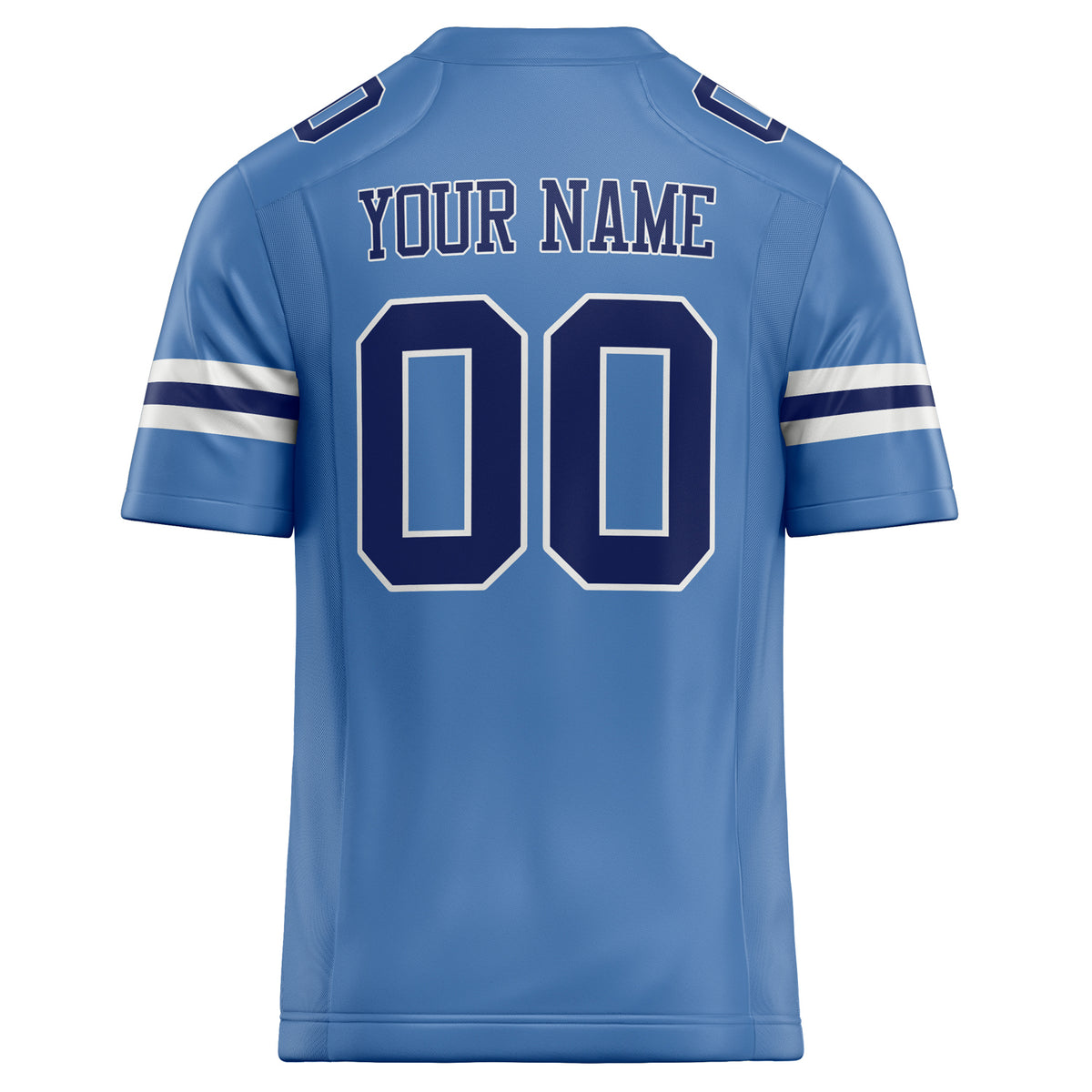 Custom Electric Blue navy Solid Colour Football Jersey