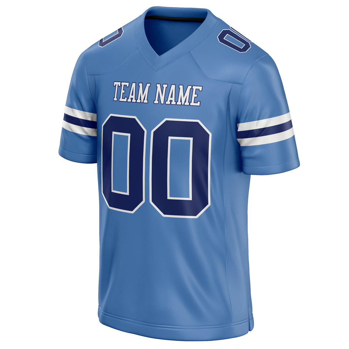 Custom Electric Blue navy Solid Colour Football Jersey